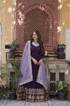 KA 1143 Georgette With Embroidery Work Gown With Dupatta Bulk Orders In India